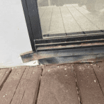 Cladding missing under door Door trims not attached