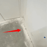 Paint overspray on garage floor Paint overspray on floor