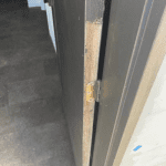 Painting not complete Painting incomplete on door